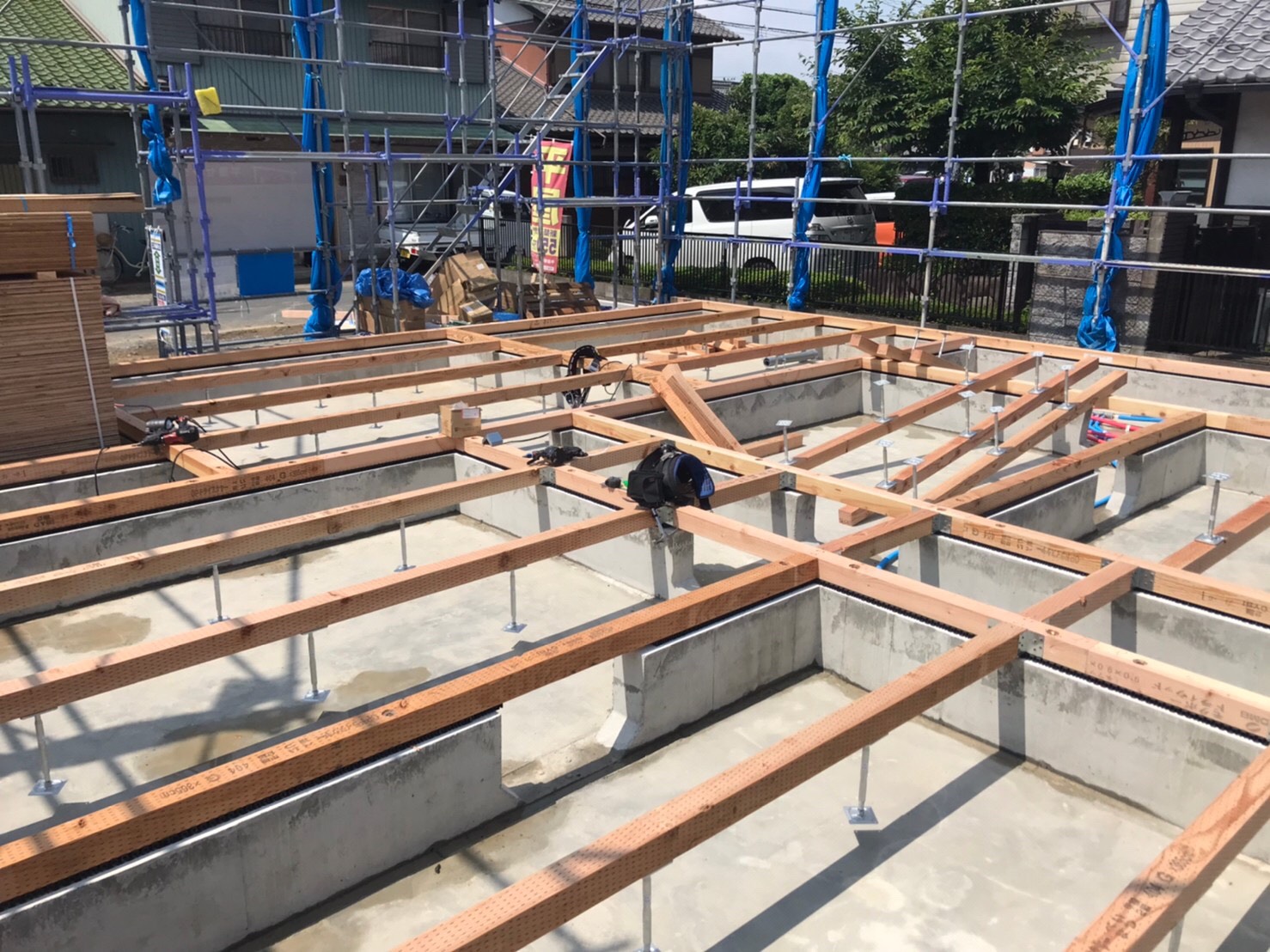 南鶉平屋モデルハウス 工事進捗その３