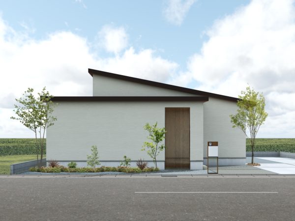 視線が抜ける、開放の平屋。